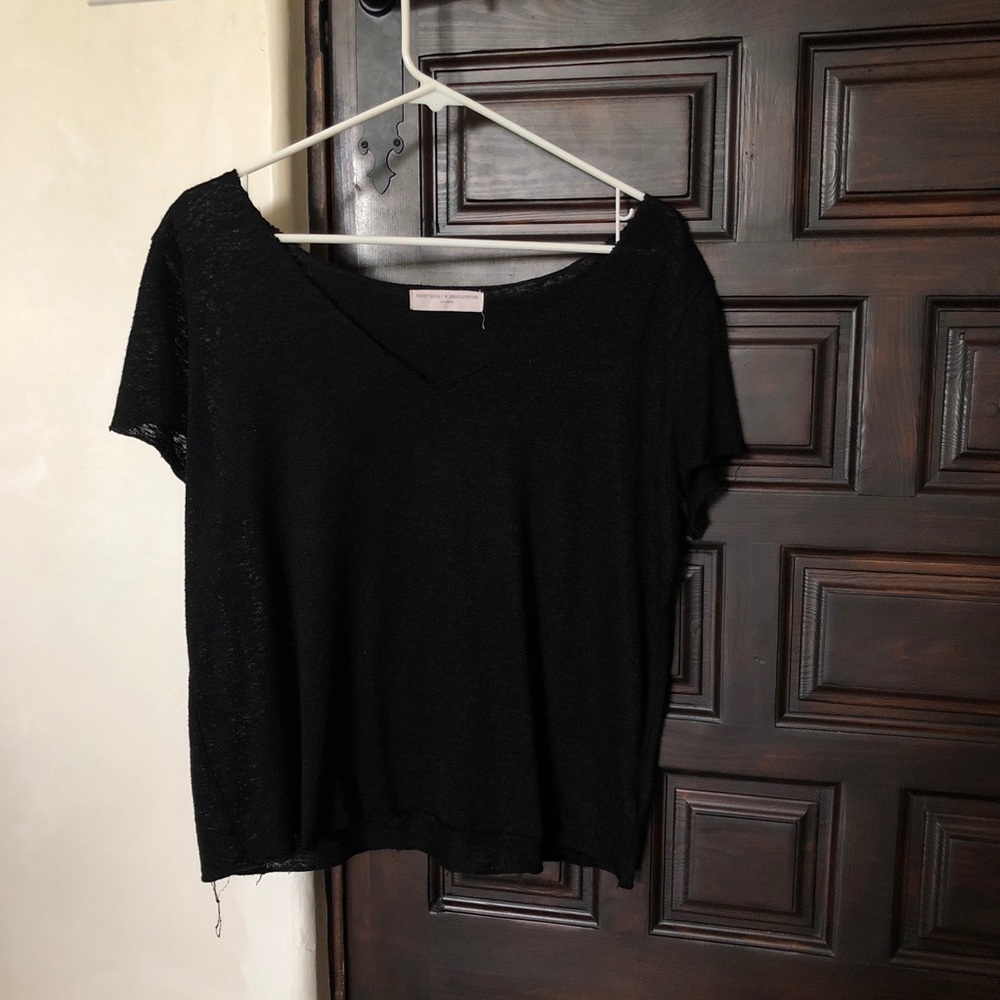 Black v neck Project Social Tee